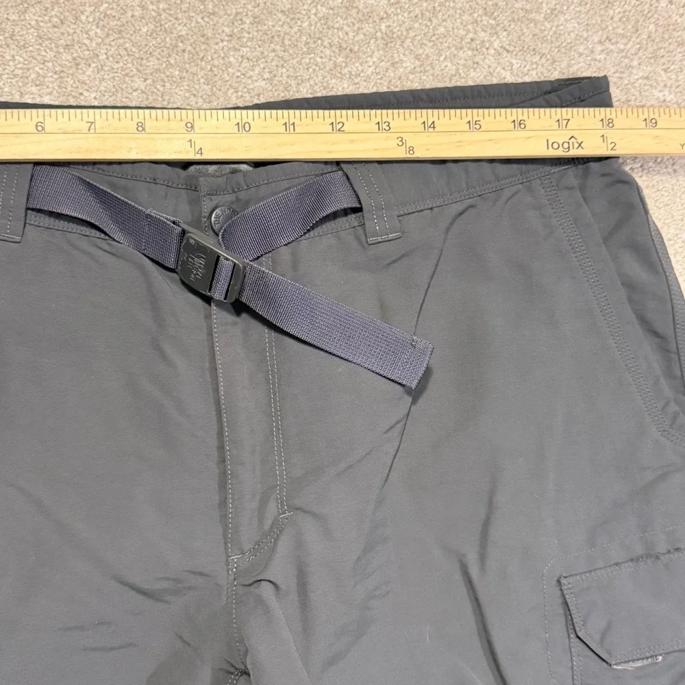The‎ North Face Cargo Shorts Mens 38 Gray Nylon Belted Hiking T338/T738 CFX9